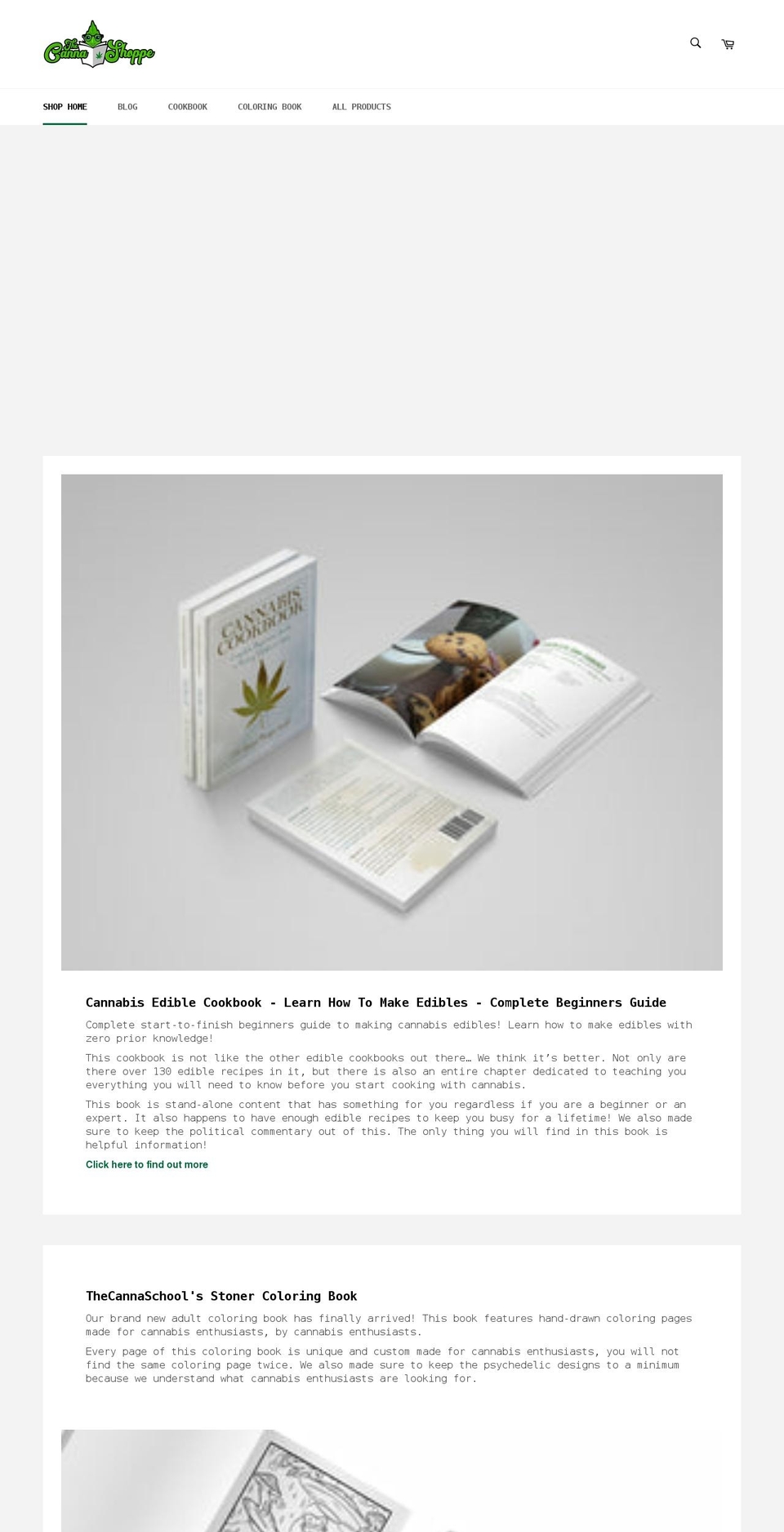 thecannashoppe.ca shopify website screenshot