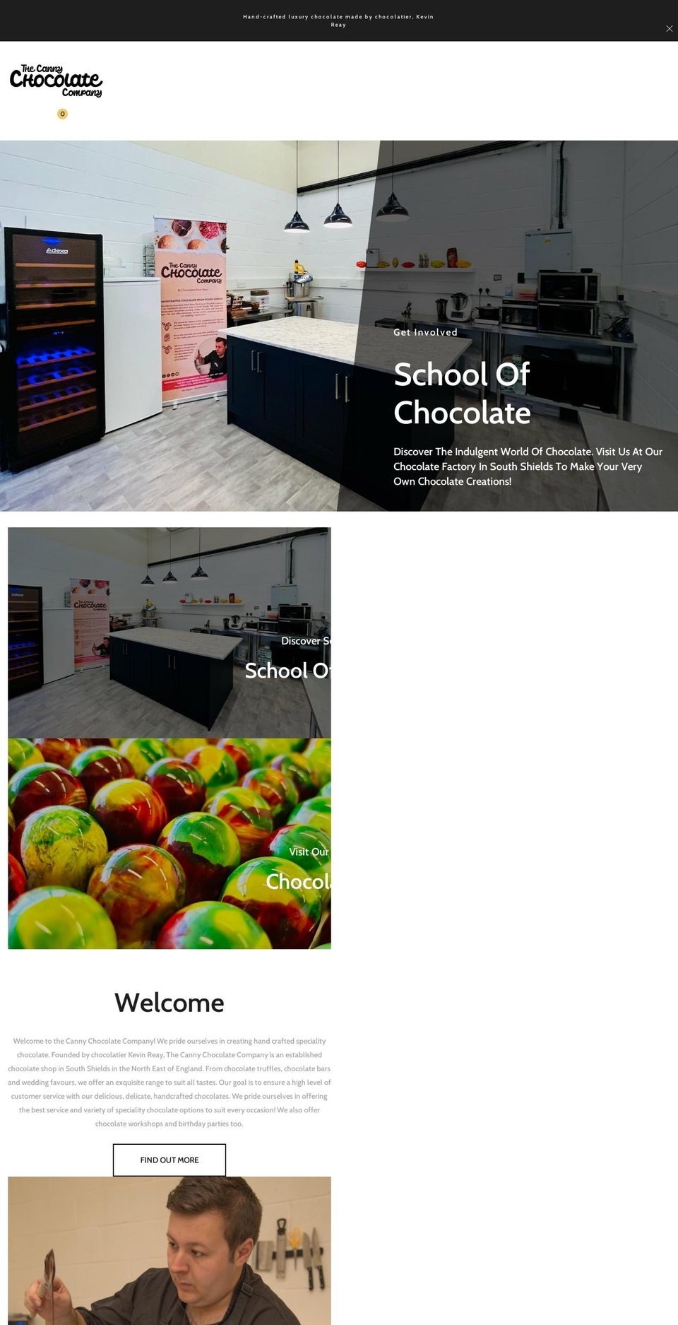 Chokolade home Shopify theme site example thecannychocolatecompany.com