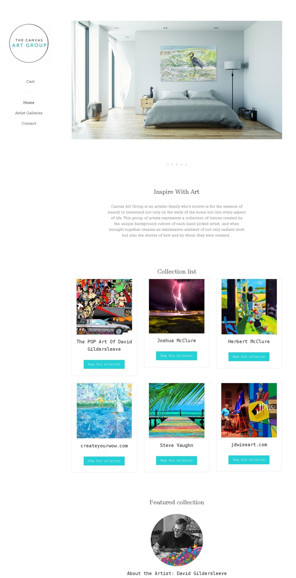 thecanvasartgroup.com shopify website screenshot