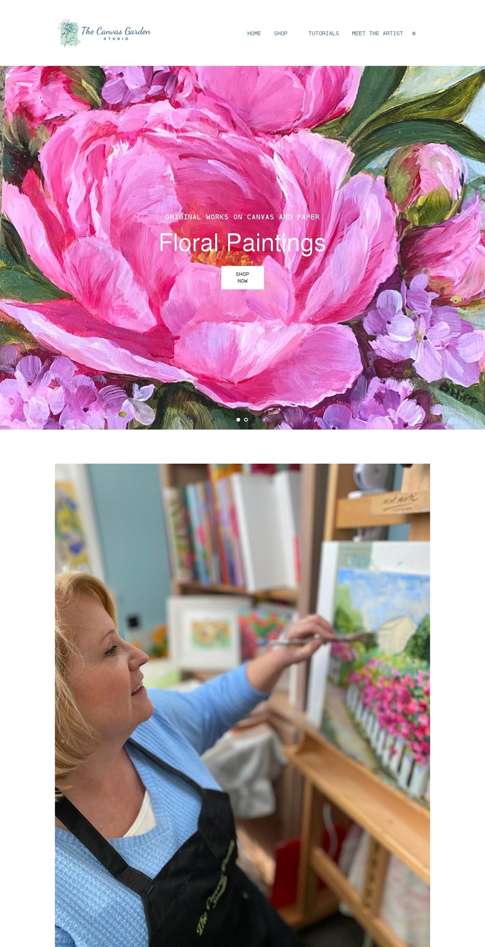 thecanvasgardenstudio.com shopify website screenshot