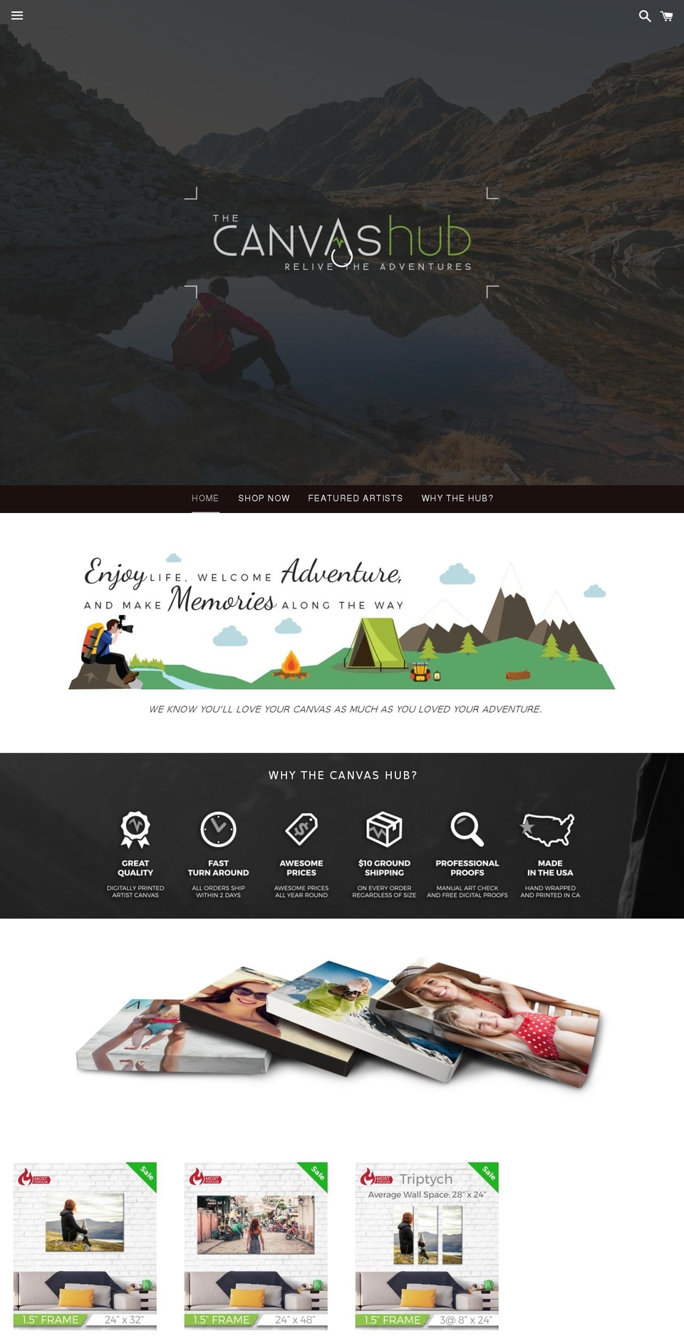 thecanvashub.com shopify website screenshot
