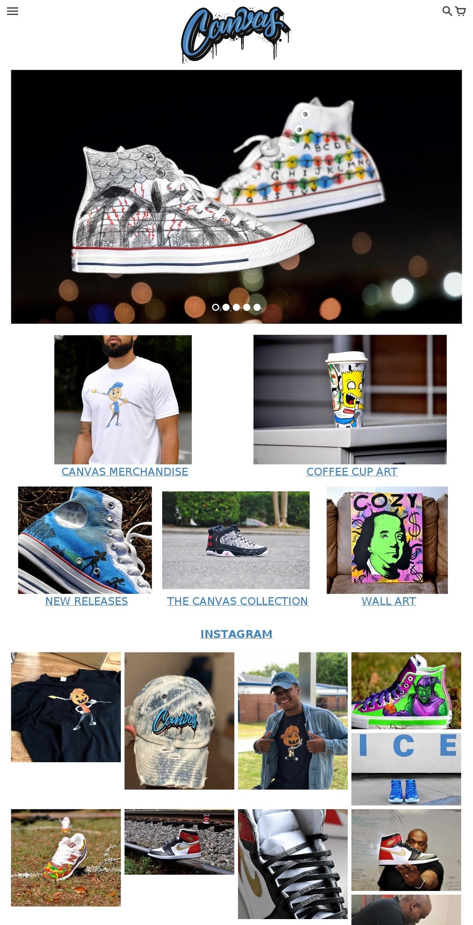 thecanvasprojectshop.com — Shopify storefront screenshot