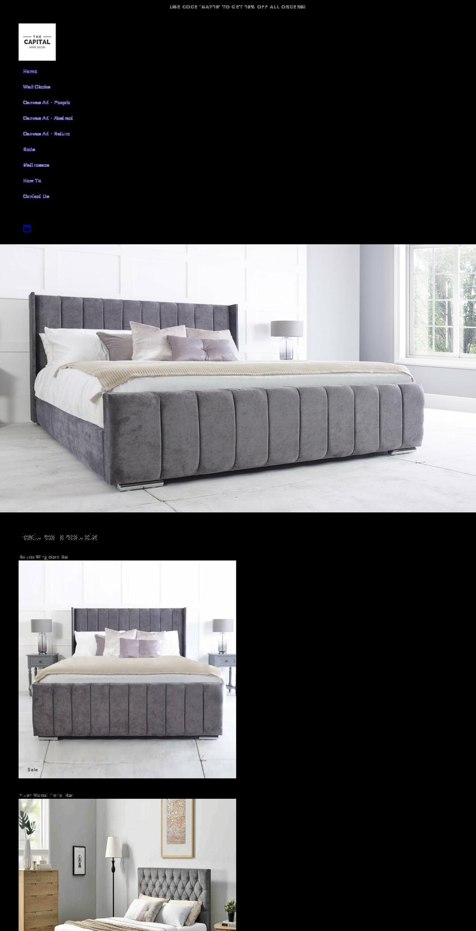 thecapitalhomedecor.com shopify website screenshot