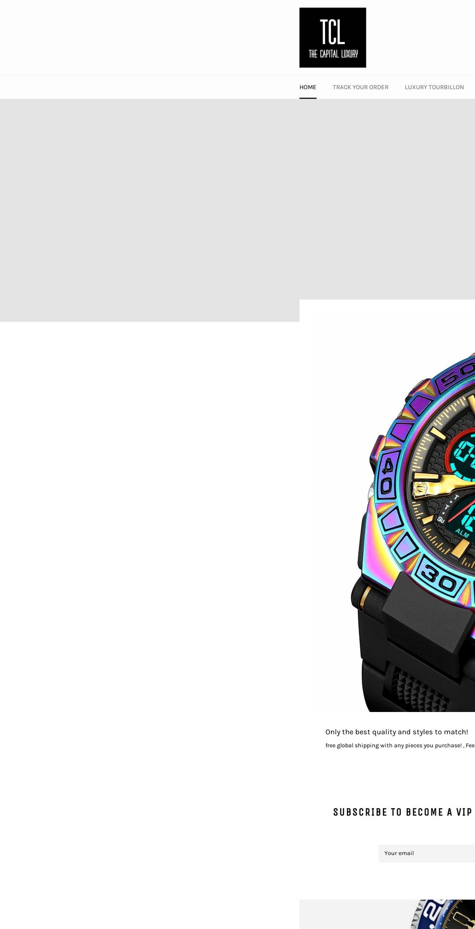 thecapitalluxury.com — Shopify storefront screenshot
