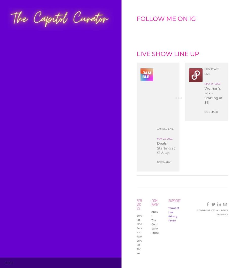 thecapitolcurator.com shopify website screenshot