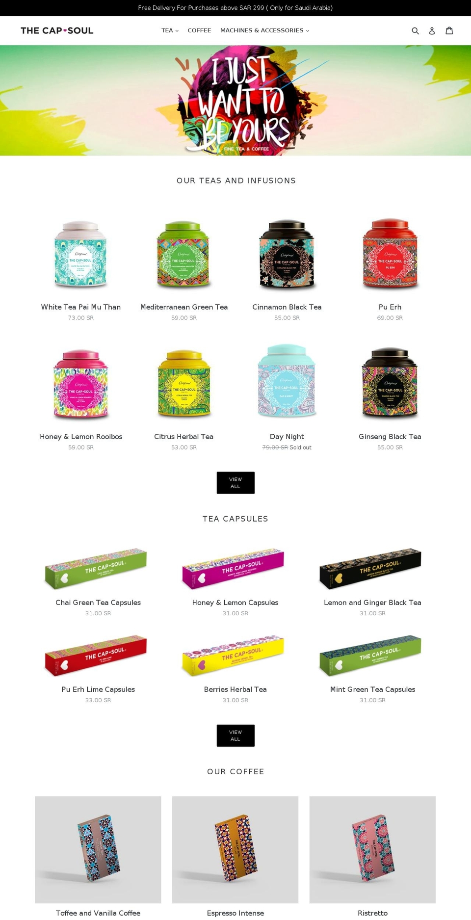 thecapsoul.net shopify website screenshot