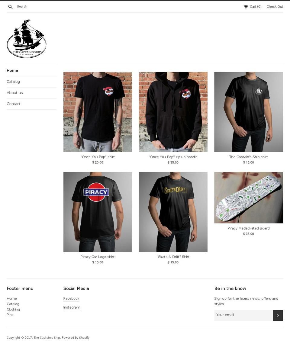 thecaptainsship.com shopify website screenshot
