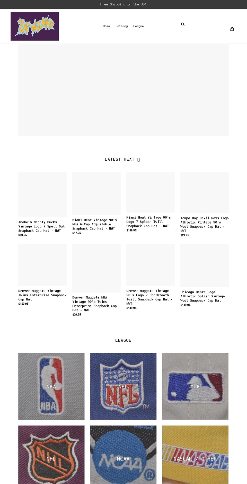 thecapwizard.com shopify website screenshot