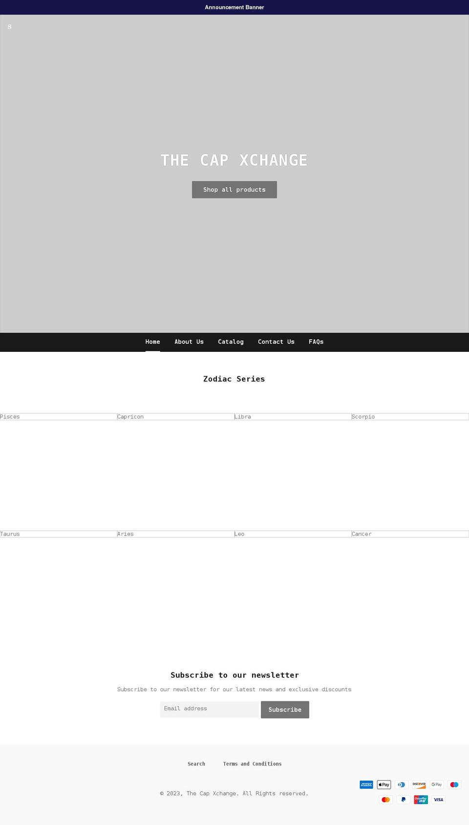 thecapxchange.com shopify website screenshot