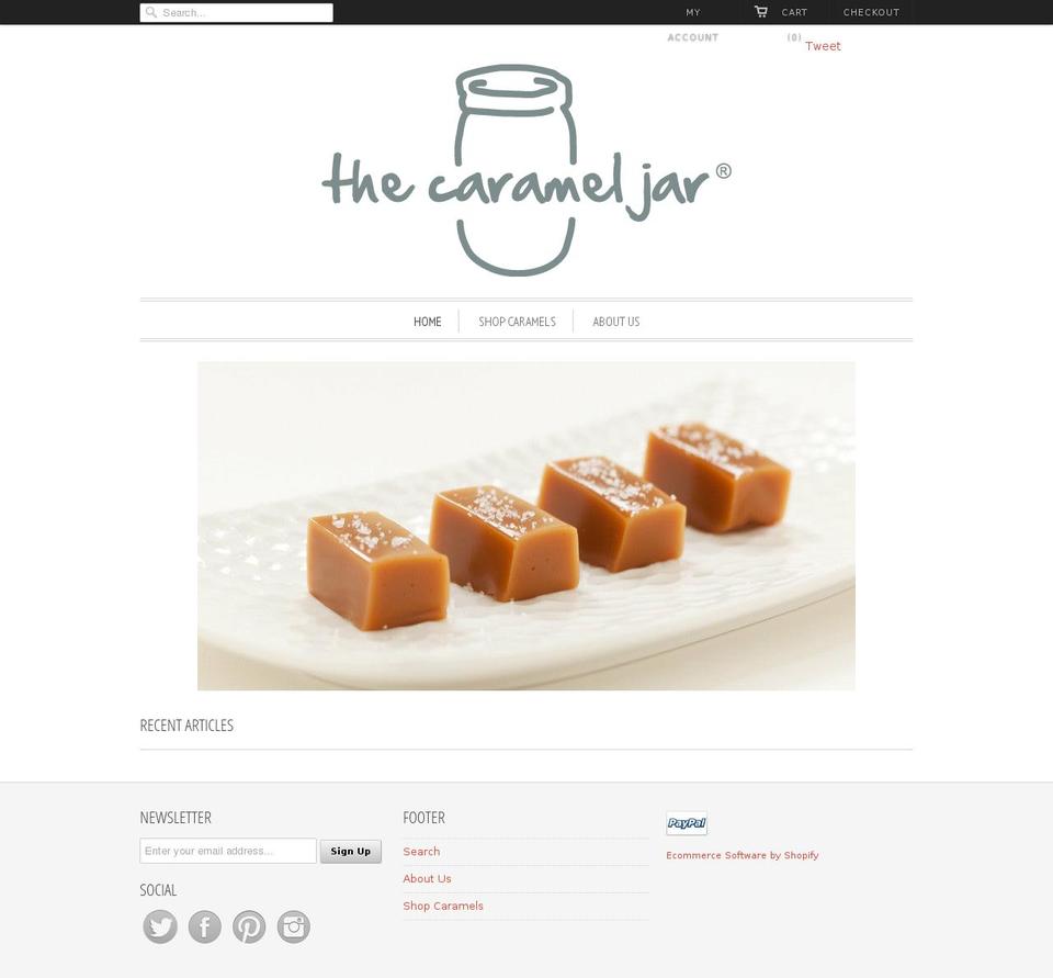 thecarameljar.myshopify.com shopify website screenshot