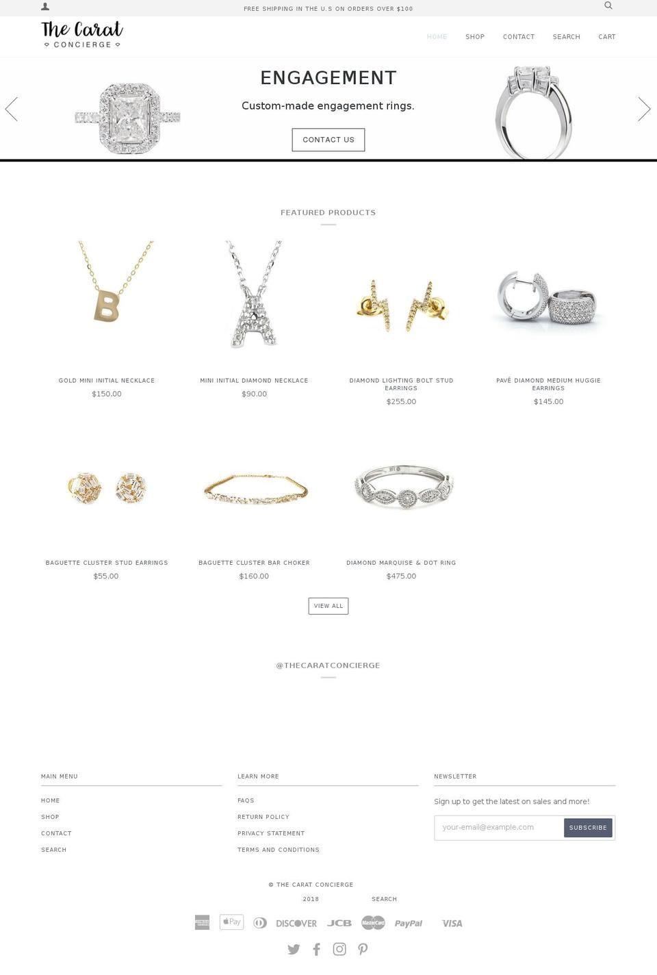 thecaratconciergeshop.com — Shopify storefront screenshot