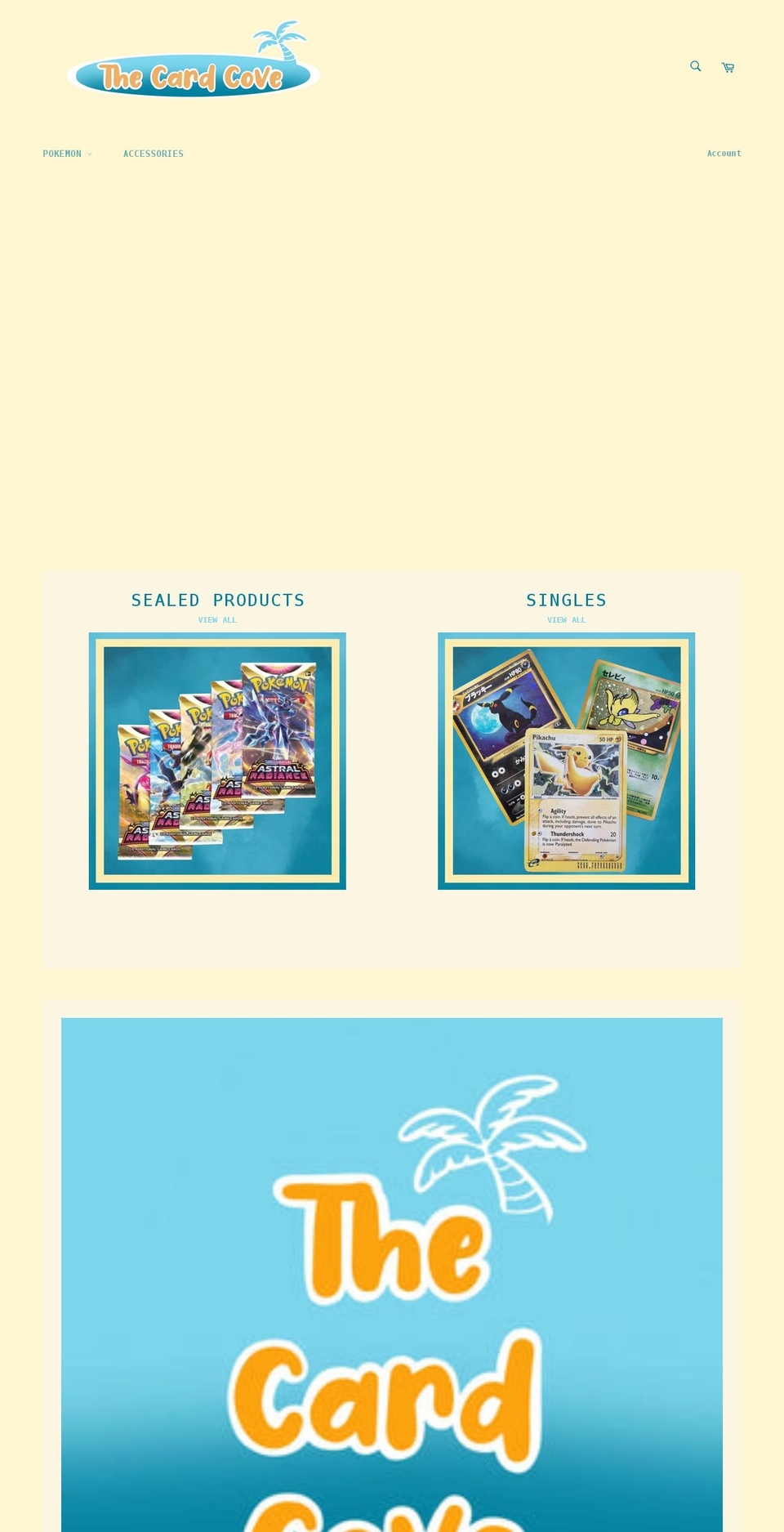 thecardcove.co.uk shopify website screenshot