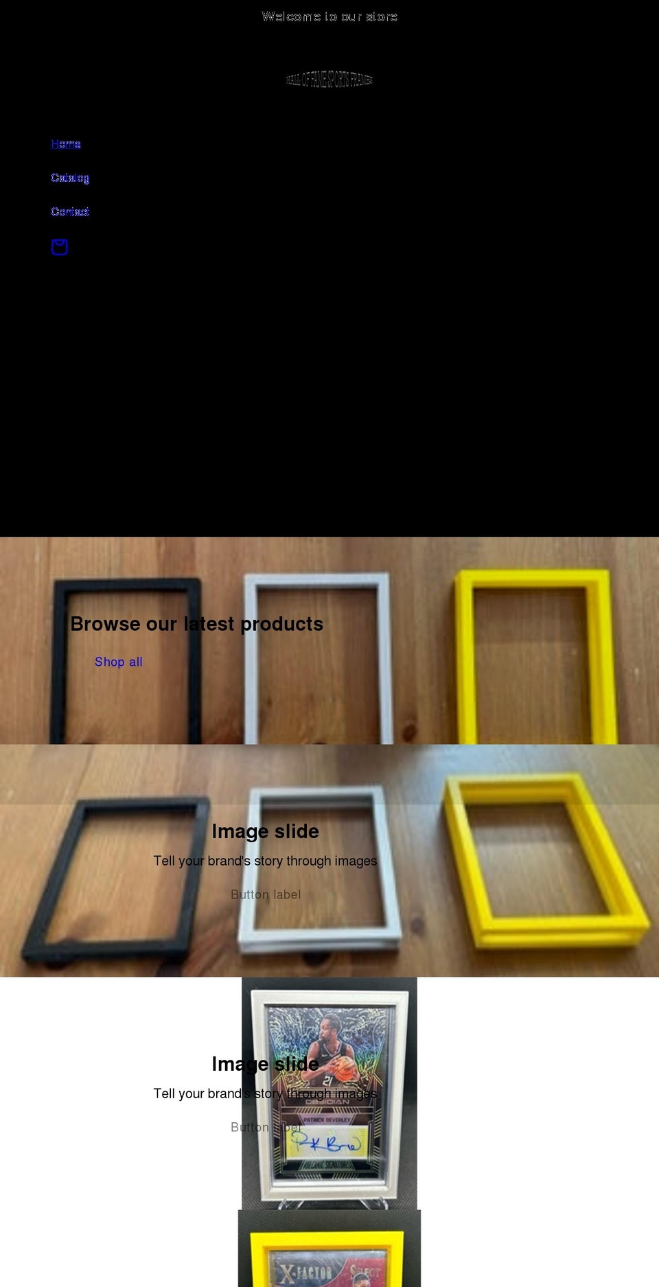 thecardframe.com shopify website screenshot