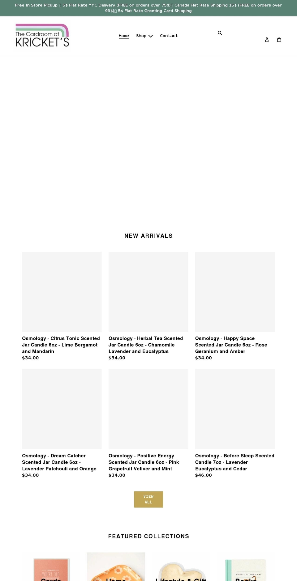 thecardroom.ca shopify website screenshot