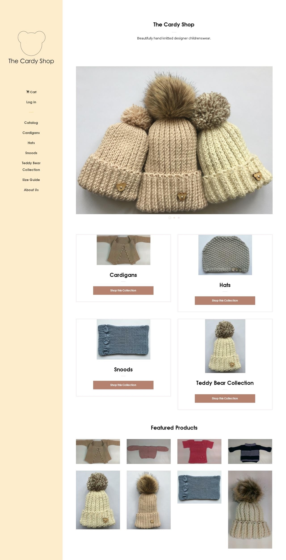thecardyshop.com shopify website screenshot