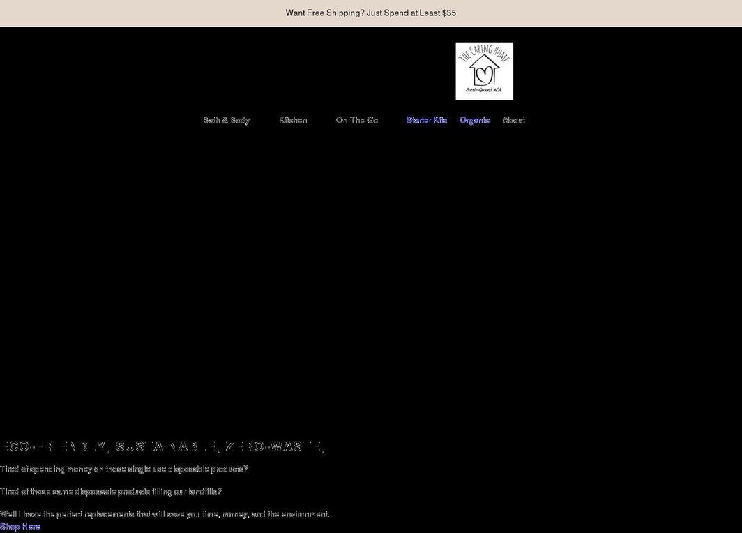 thecaringhome.com shopify website screenshot