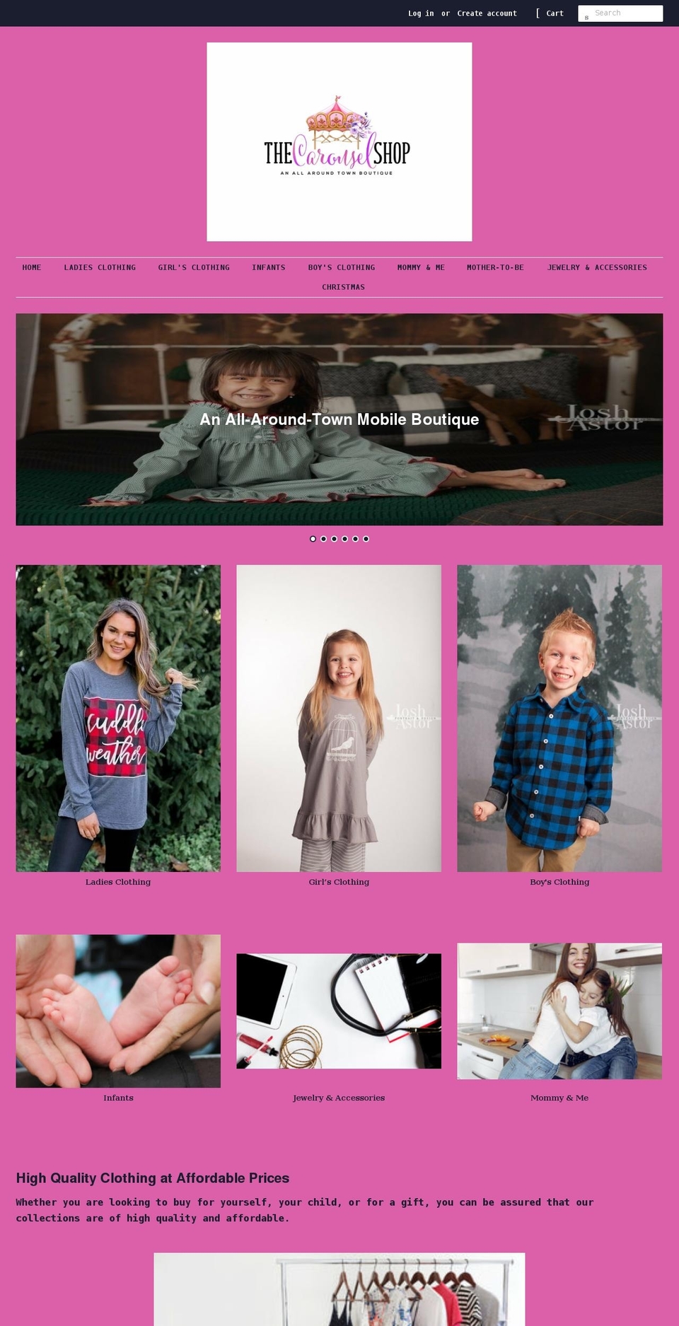 thecarouselshop.com shopify website screenshot