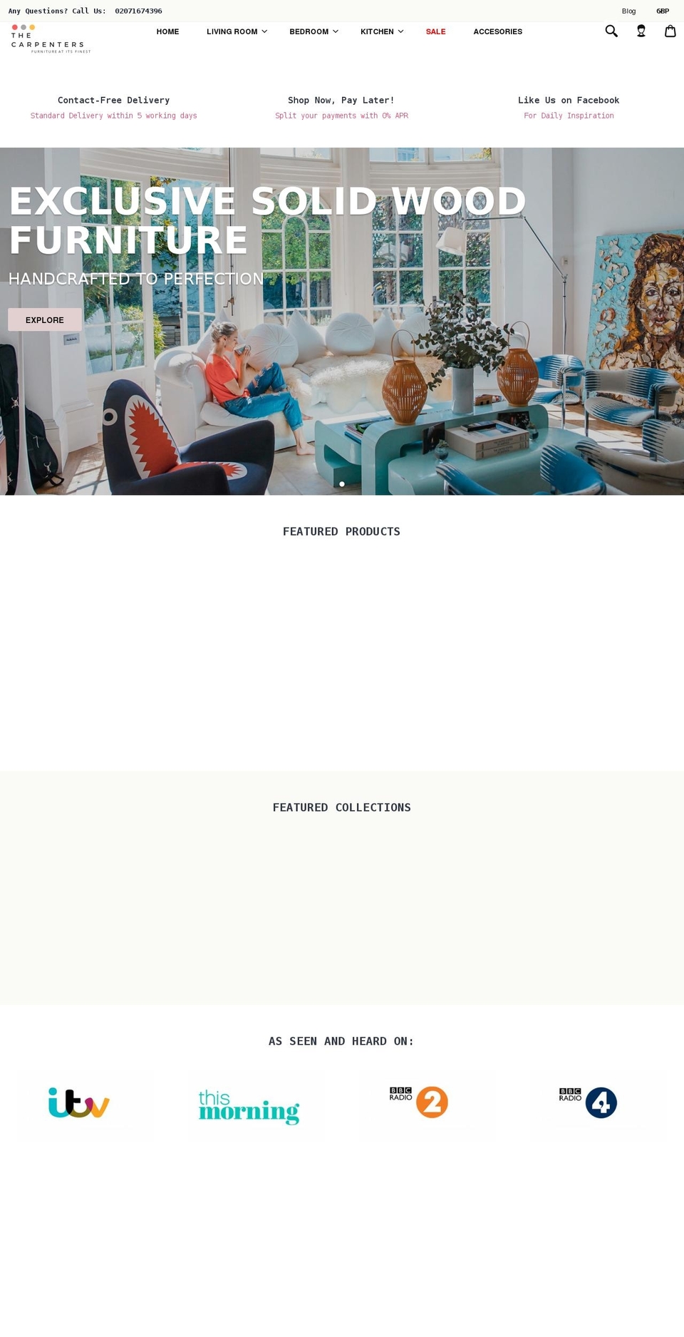 thecarpenters.co.uk shopify website screenshot