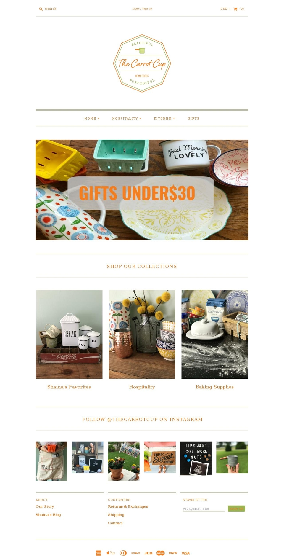 thecarrotcup.com — Shopify storefront screenshot