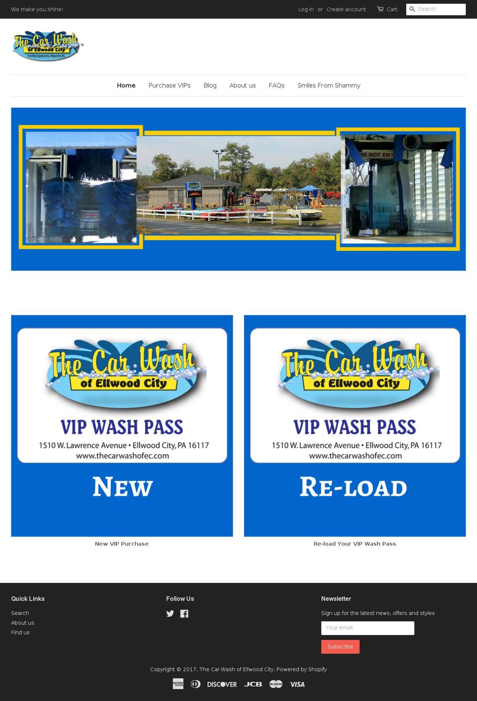 thecarwashofec.com shopify website screenshot