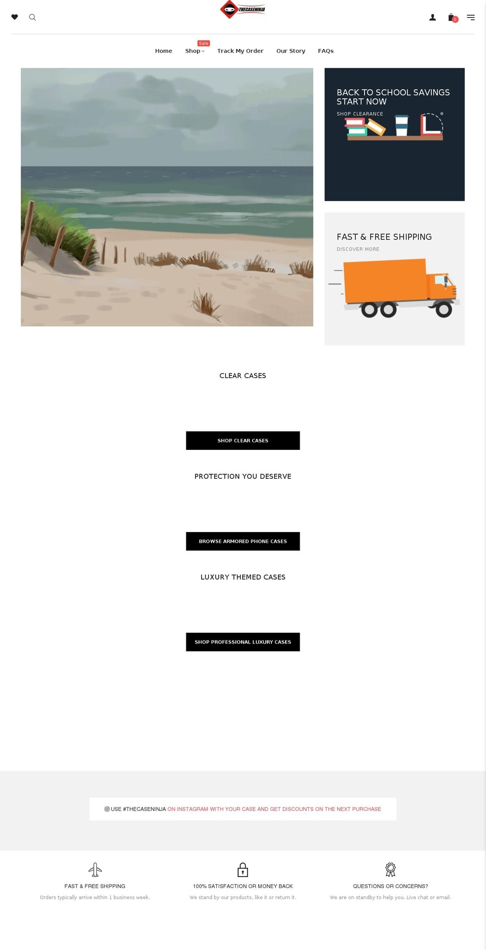 thecaseninja.com — Shopify storefront screenshot