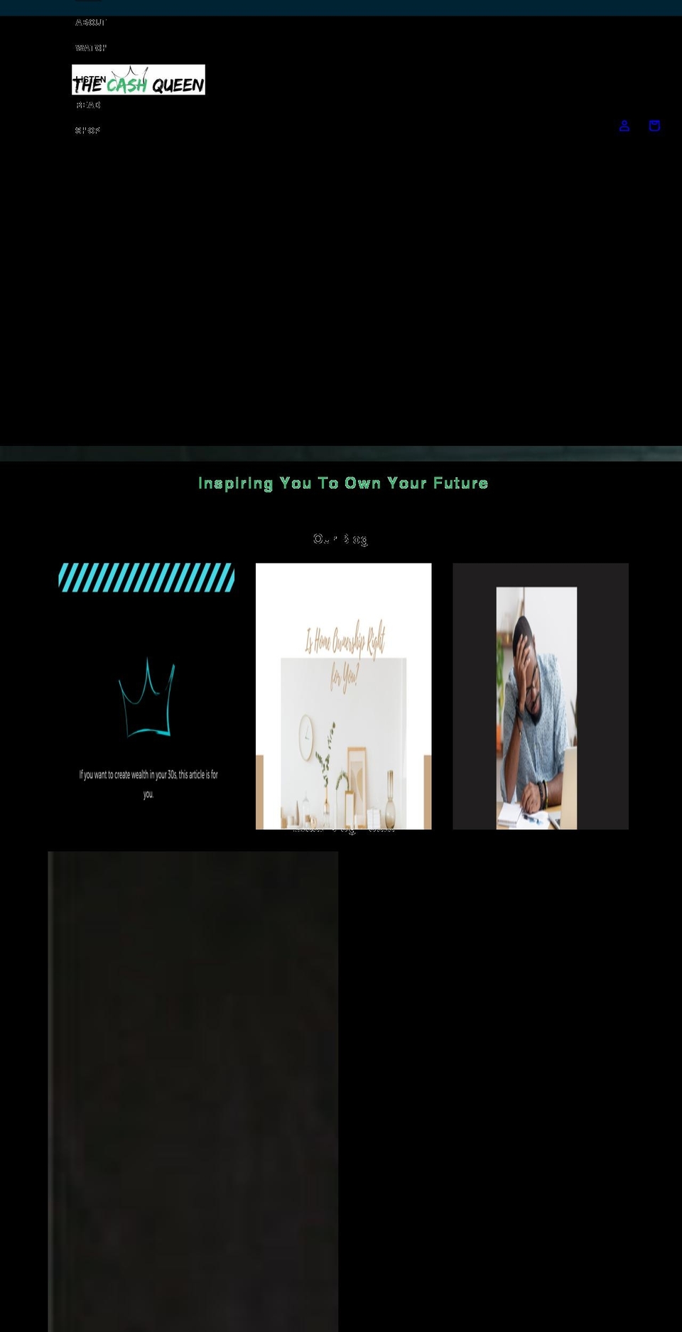 thecashqueen.com shopify website screenshot