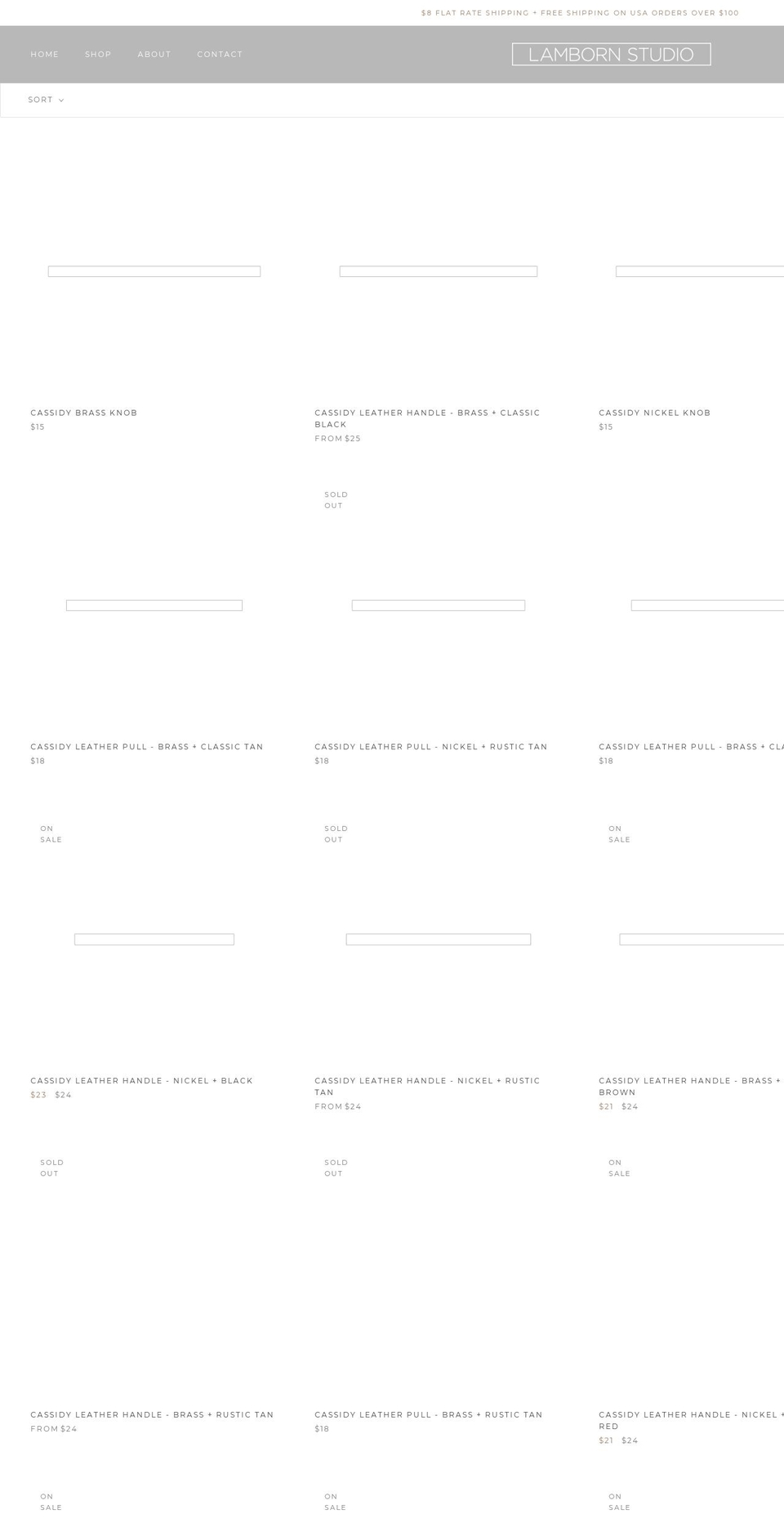 thecassidycollection.com — Shopify storefront screenshot