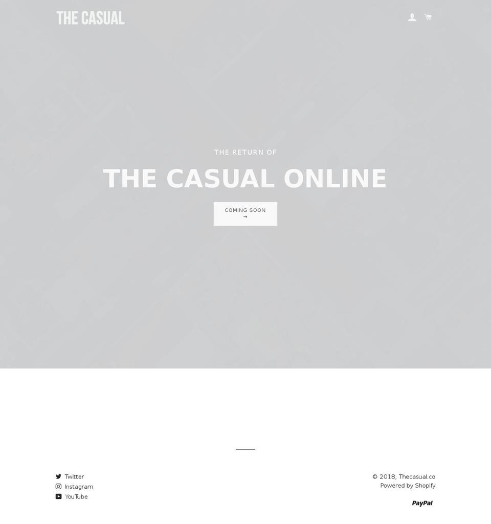 thecasual.co shopify website screenshot