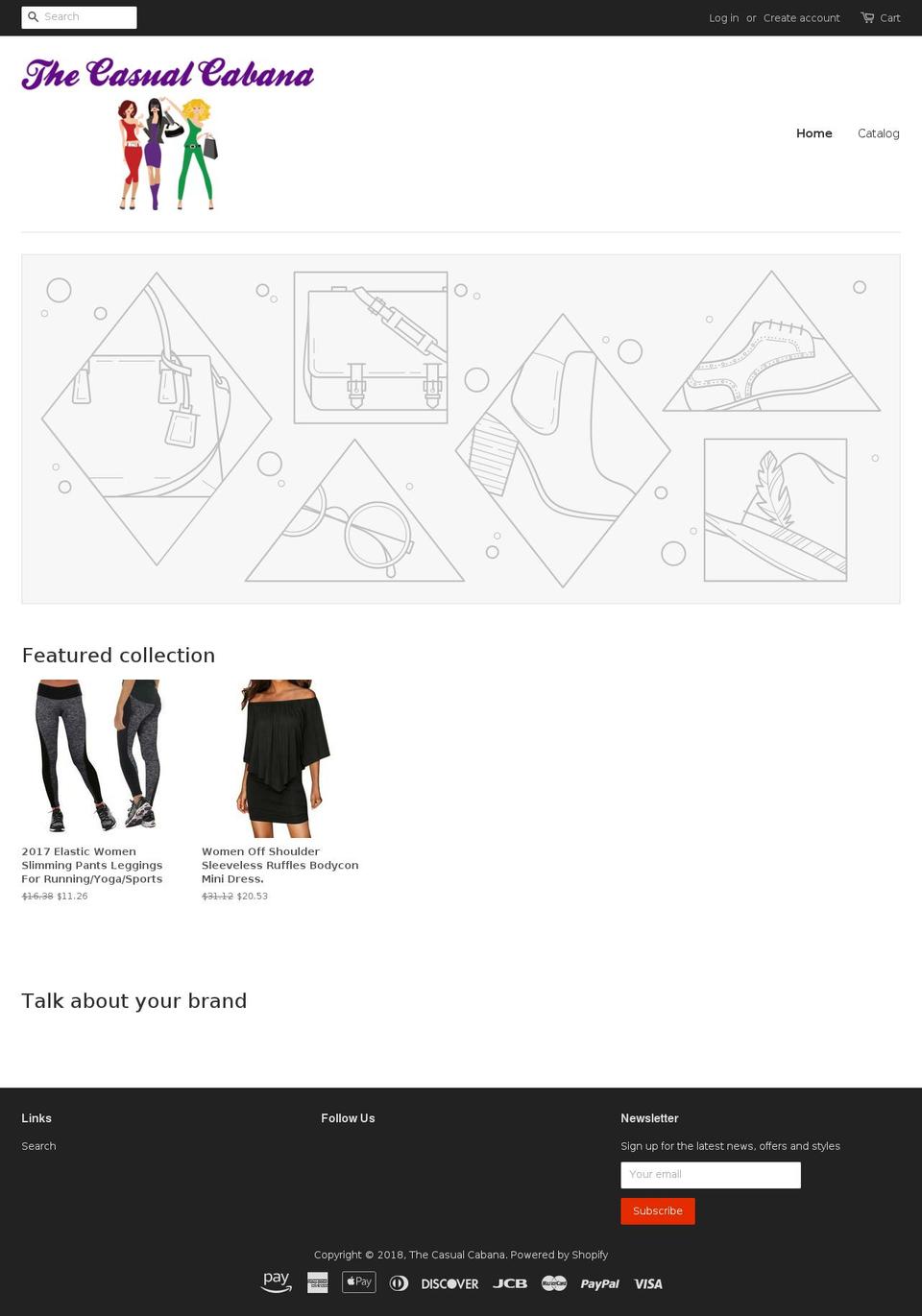 thecasualcabana.com — Shopify storefront screenshot