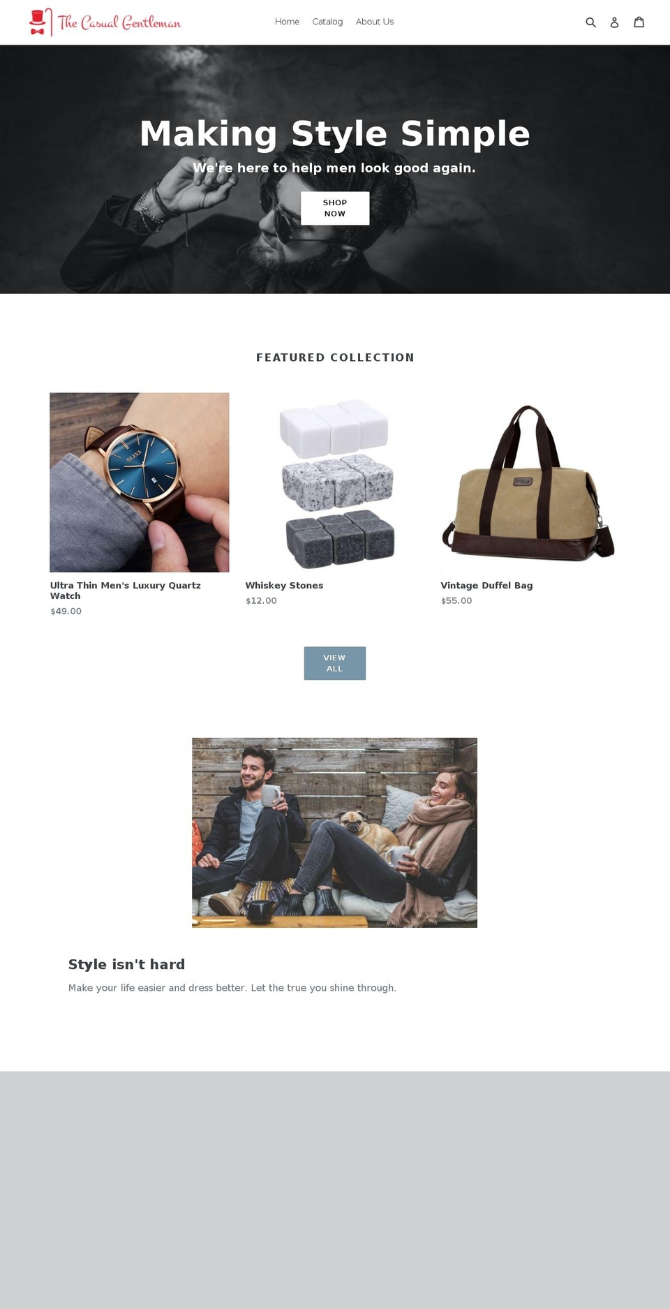 thecasualgentleman.com — Shopify storefront screenshot