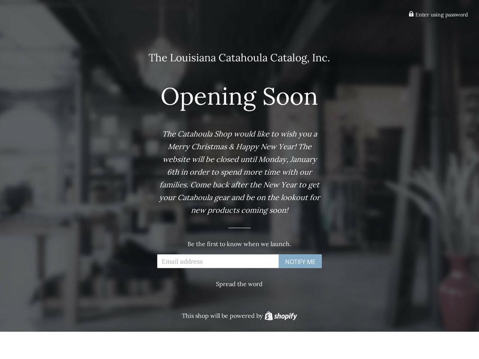 thecatahoulashop.com — Shopify storefront screenshot