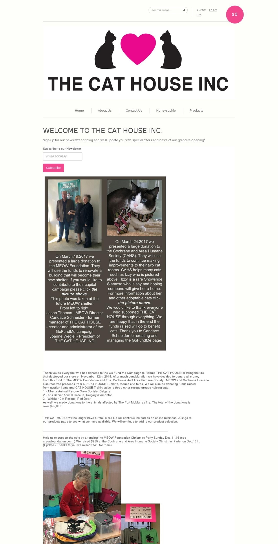 thecathouseinc.com shopify website screenshot