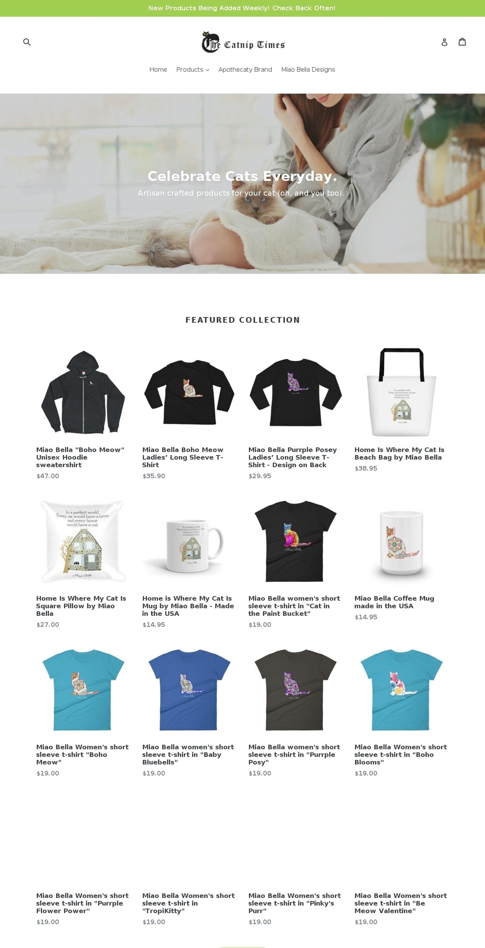 thecatniptimes.myshopify.com shopify website screenshot