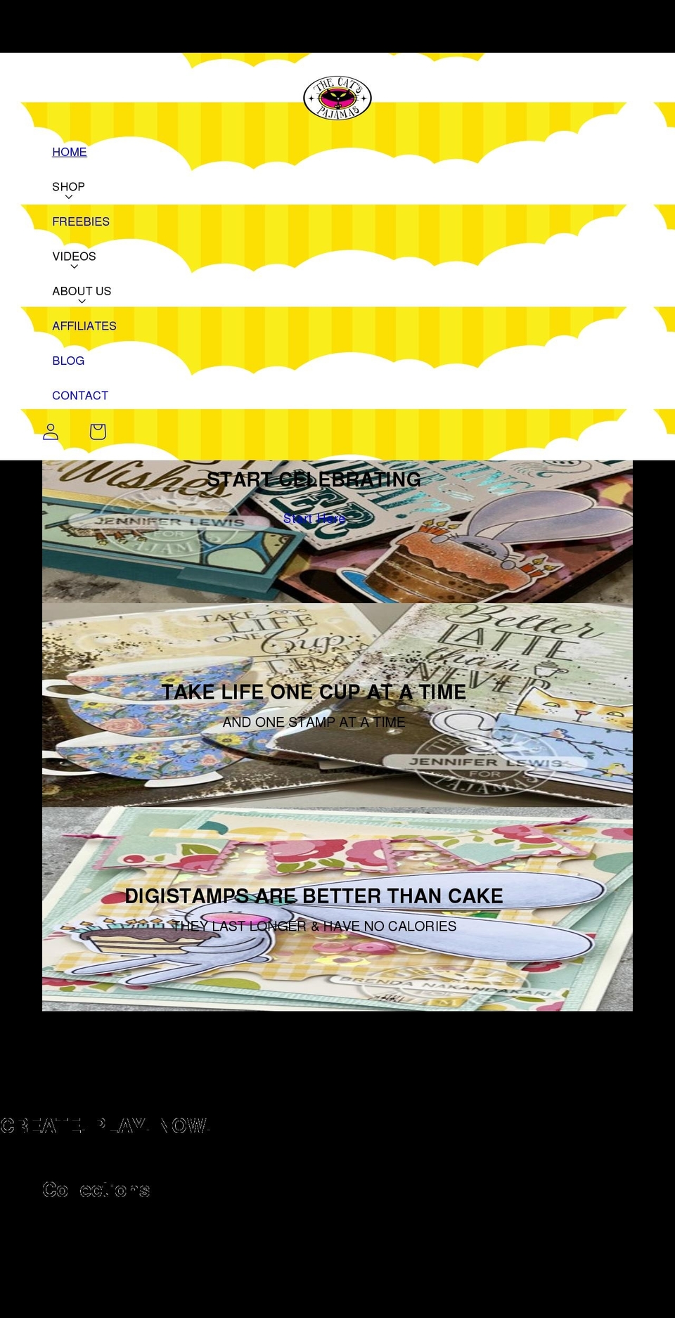 thecatspajamas.net shopify website screenshot