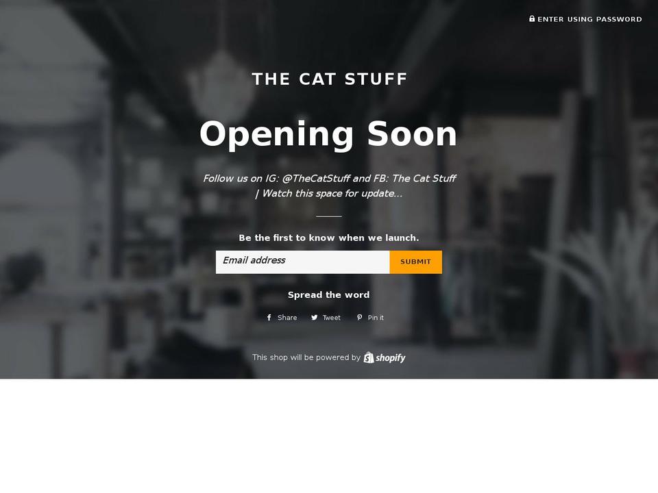 thecatstuff.com — Shopify storefront screenshot