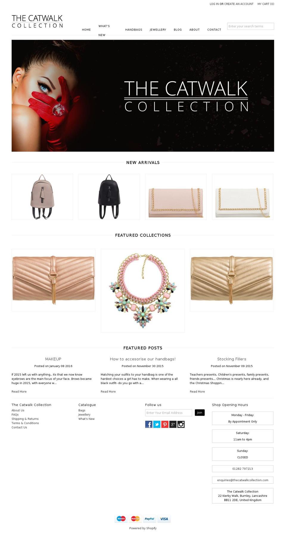 thecatwalkcollection.com shopify website screenshot