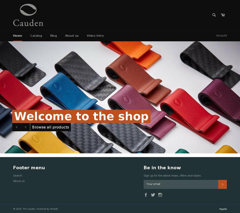 thecaudenshop.com shopify website screenshot