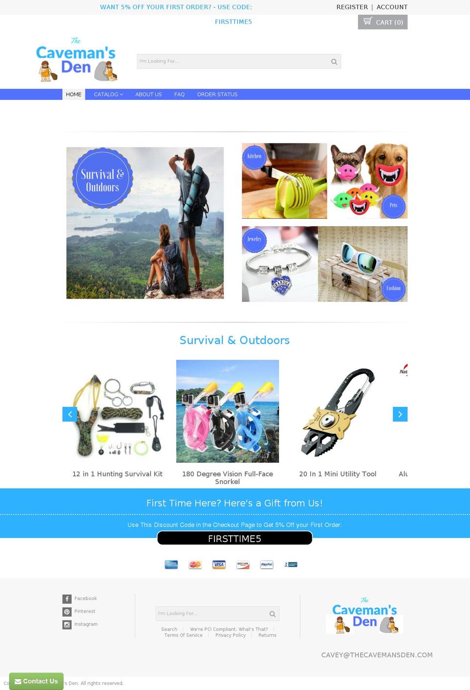 optimofinal Shopify theme site example thecavemansden.com