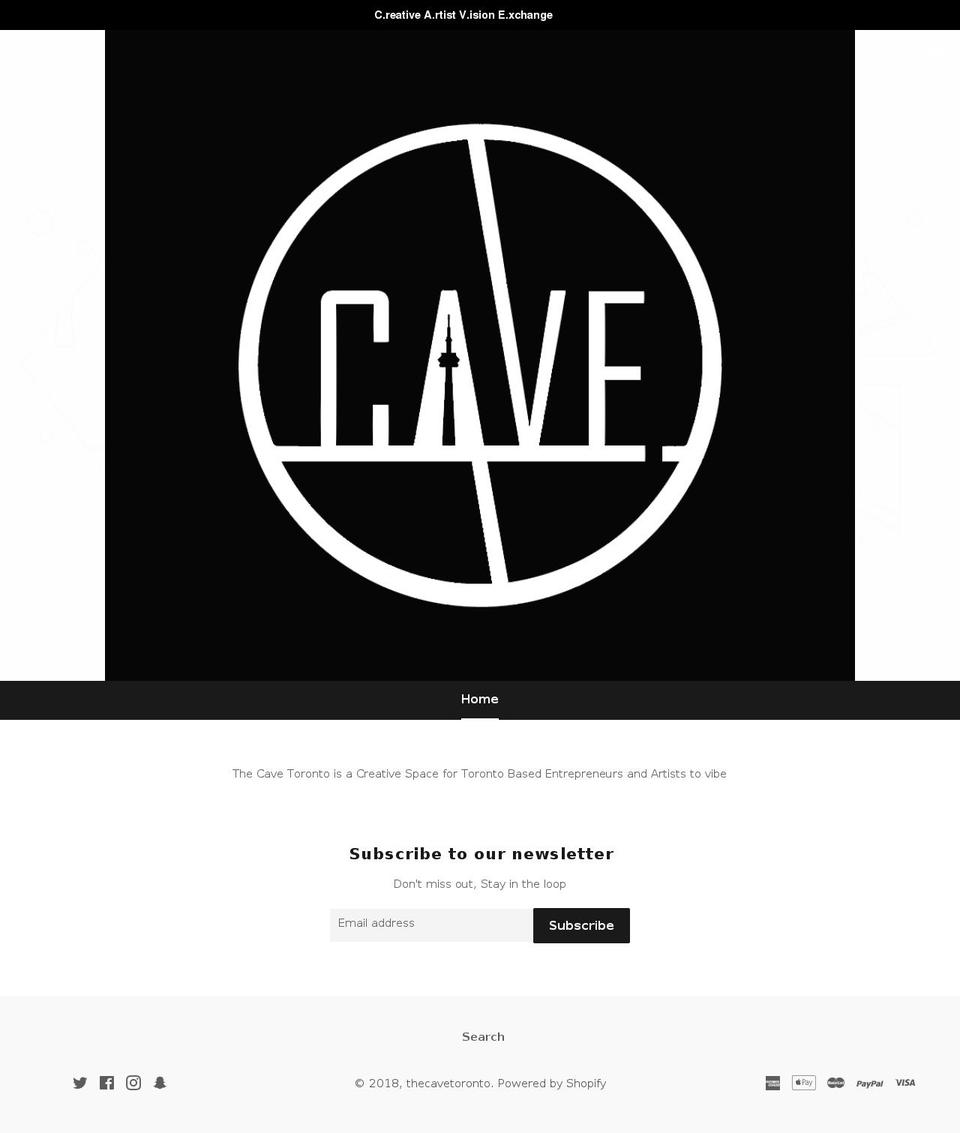 thecavetoronto.com — Shopify storefront screenshot