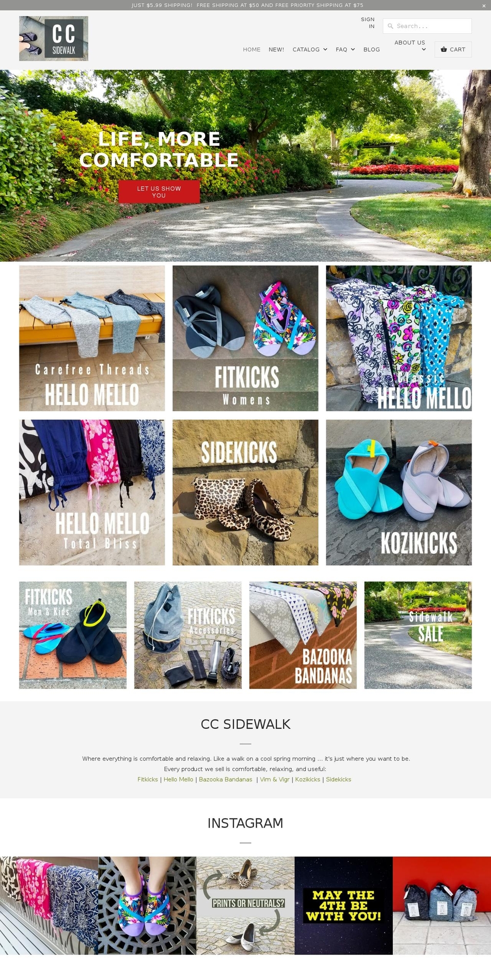 theccsidewalk.com — Shopify storefront screenshot