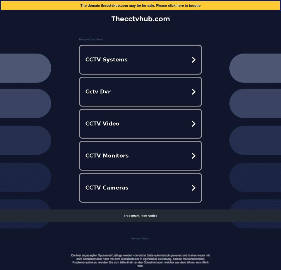 thecctvhub.com — Shopify storefront screenshot