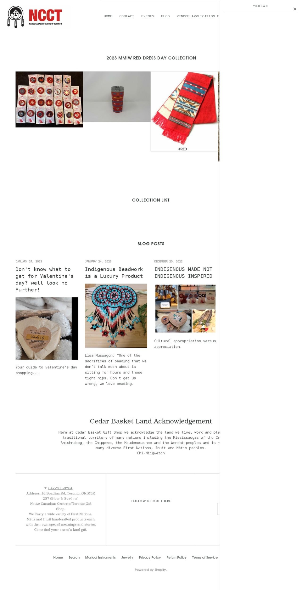 thecedarbasket.com shopify website screenshot