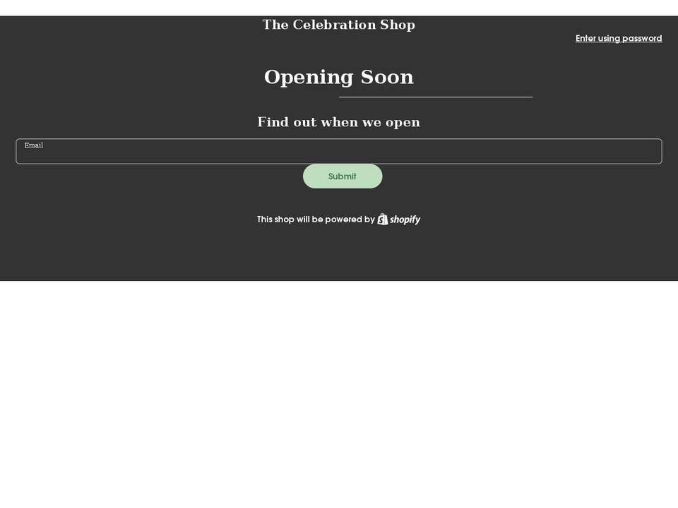 thecelebrationshop.co.uk shopify website screenshot