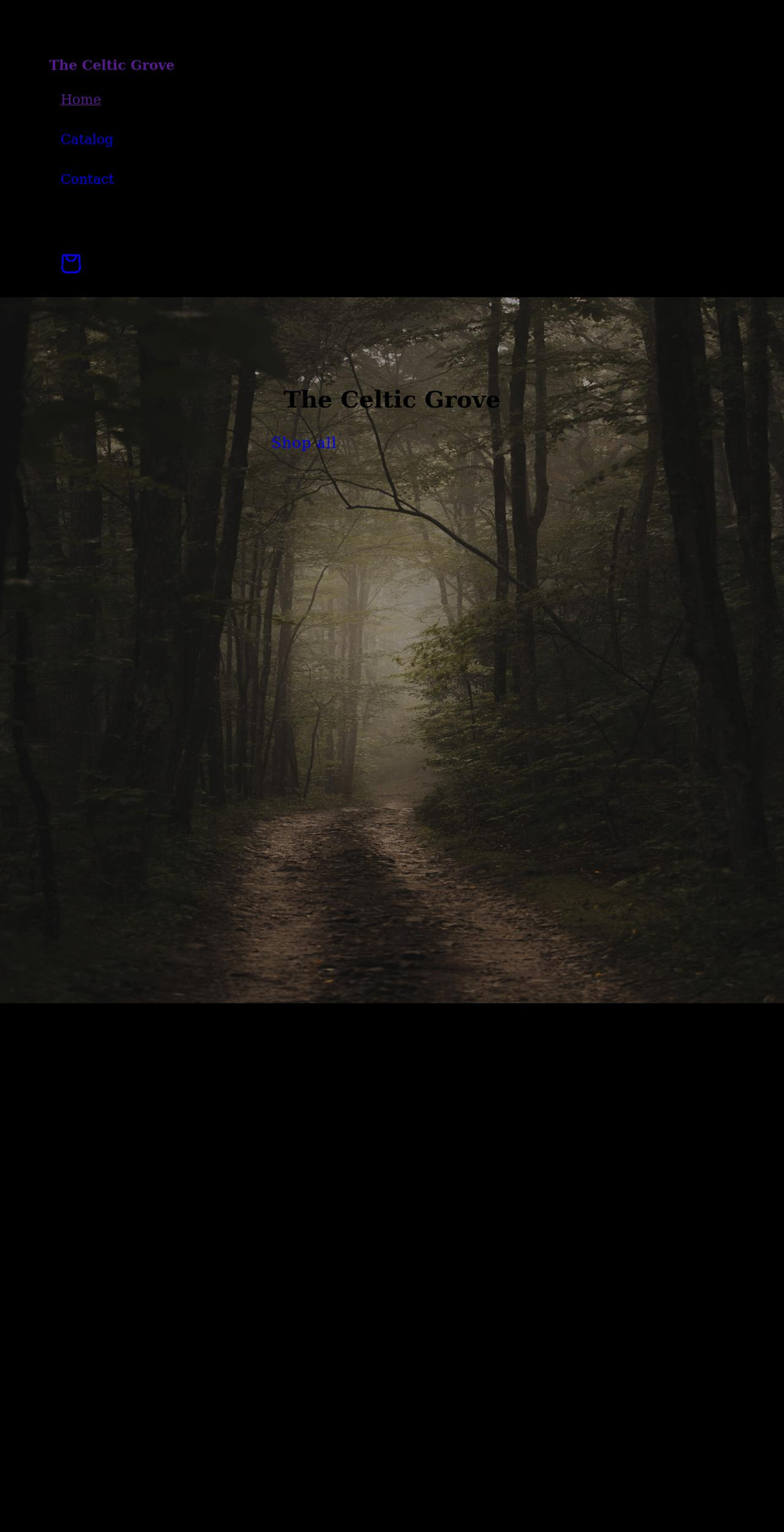 thecelticgrove.com shopify website screenshot