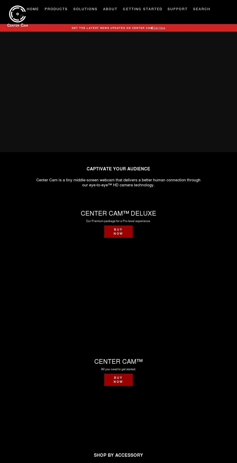 thecentercam.com shopify website screenshot