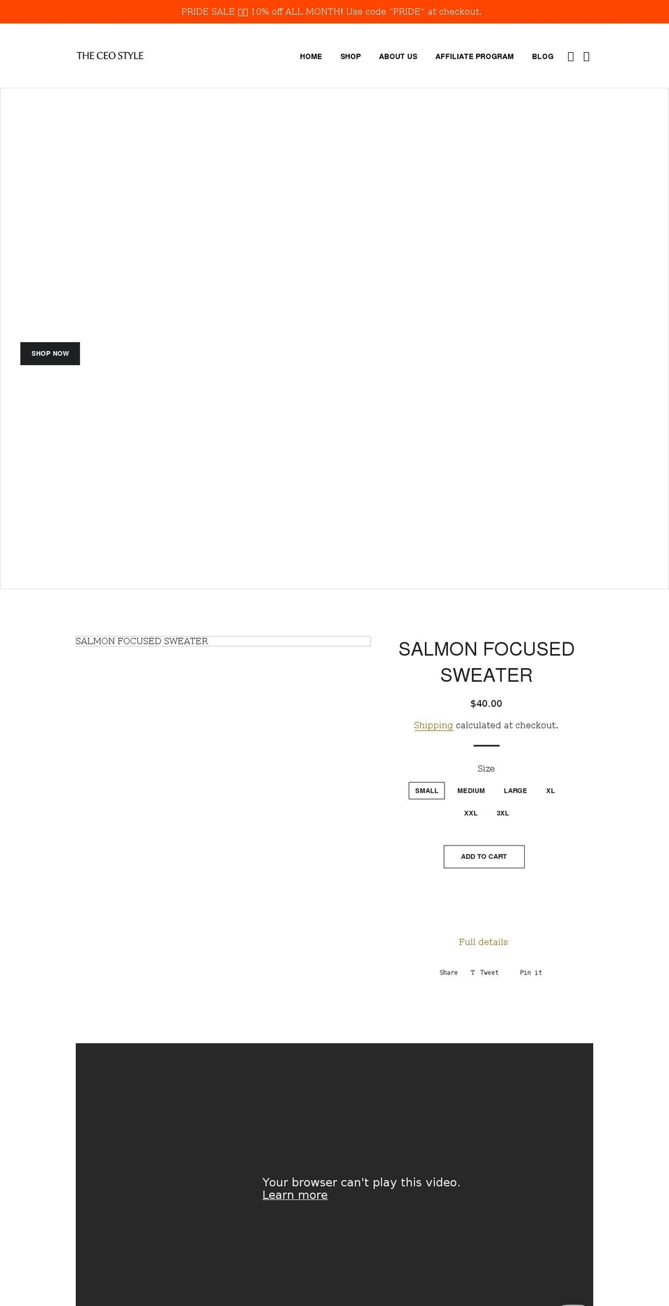 theceostyle.com shopify website screenshot