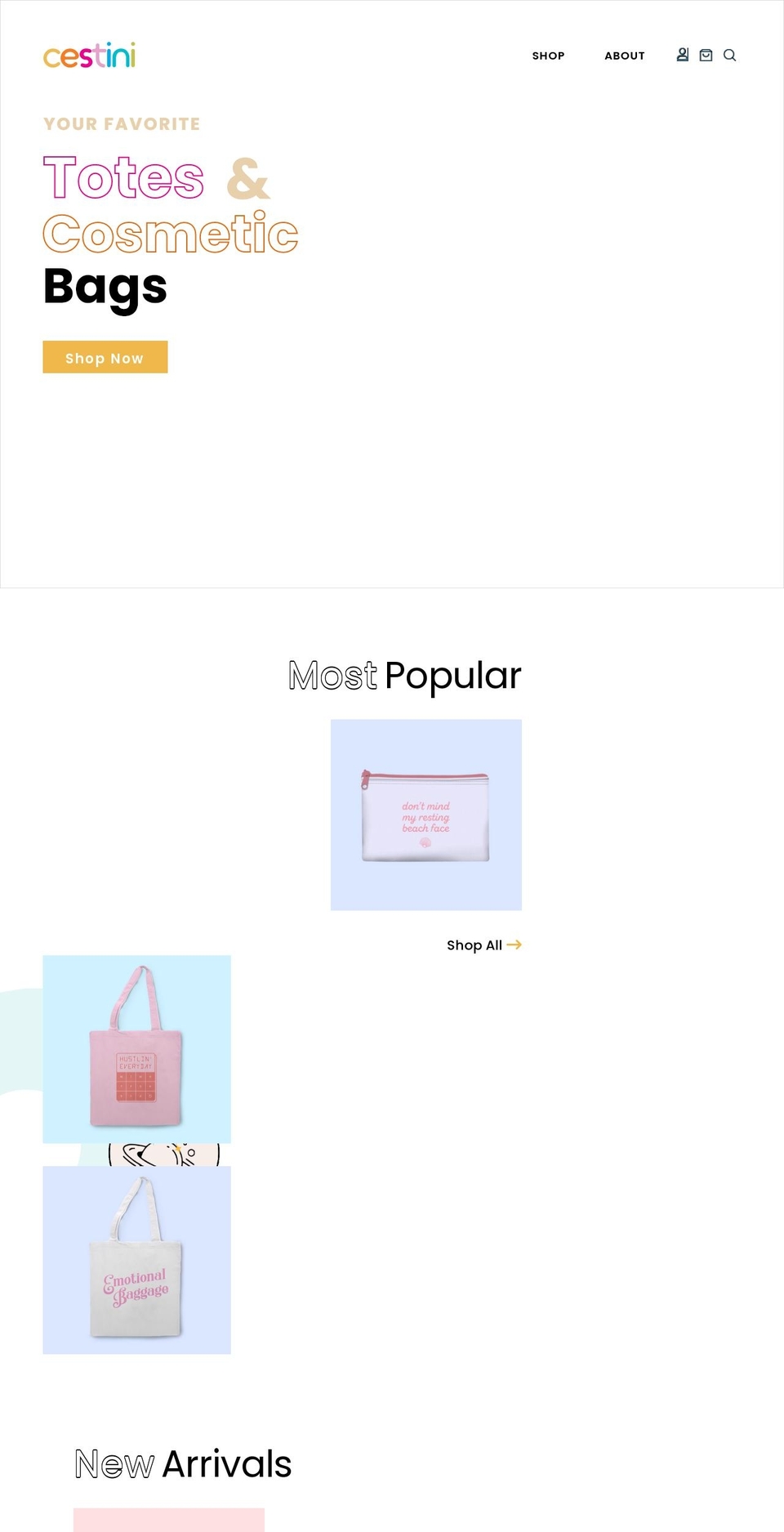 thecestini.com shopify website screenshot