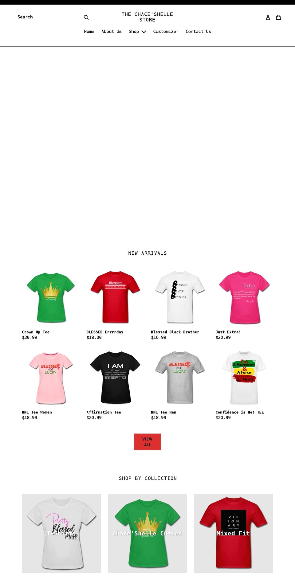 thechaceshellestore.com shopify website screenshot