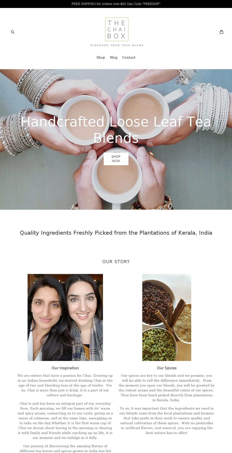 thechaibox.com shopify website screenshot