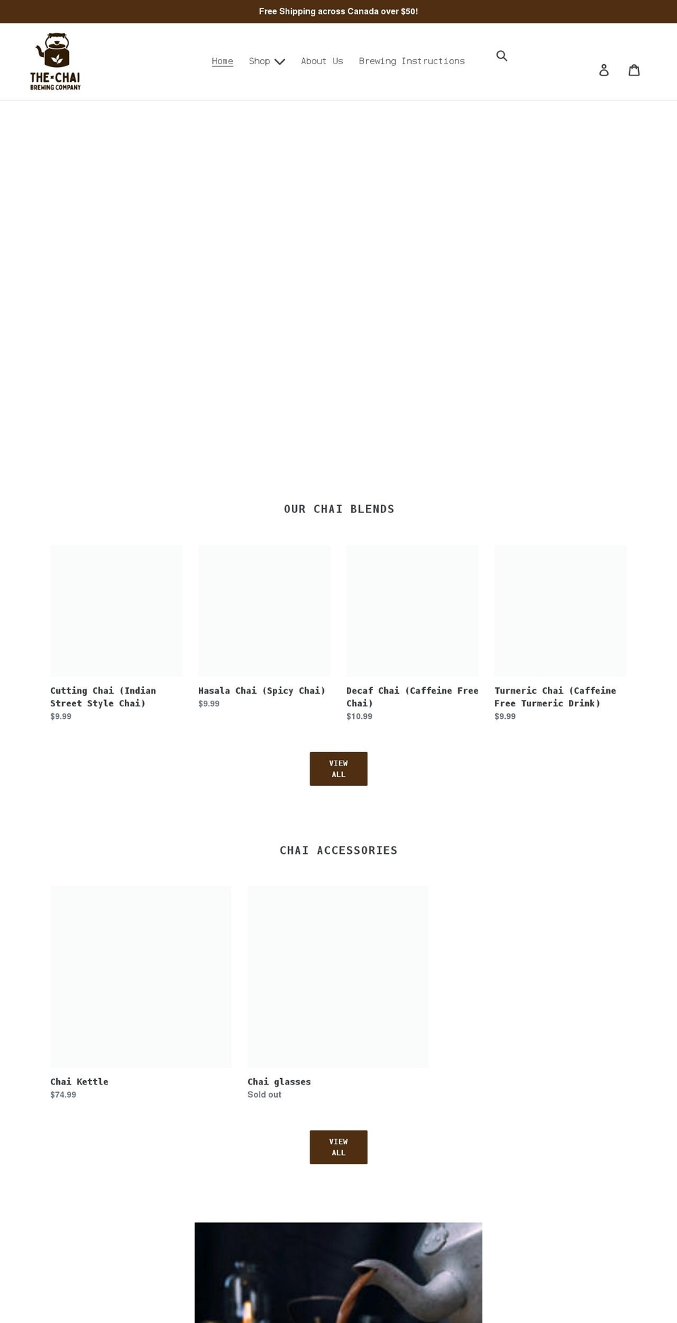 thechaibrewingcompany.com shopify website screenshot